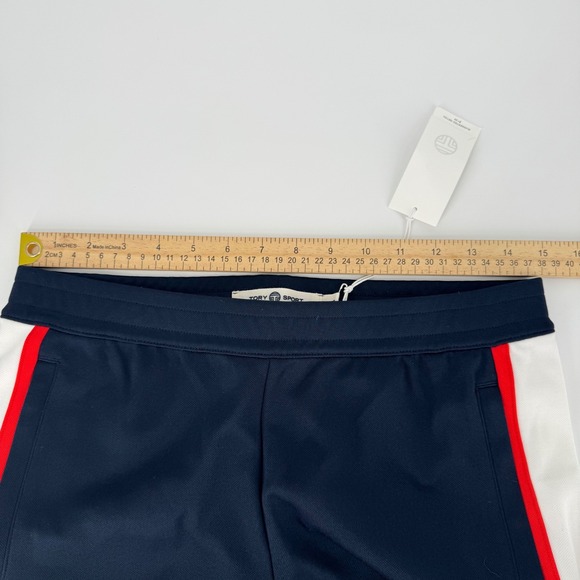 Tory Sport Wide Leg Track Pants Navy White Red Women's M NWT - Picture 9 of 9